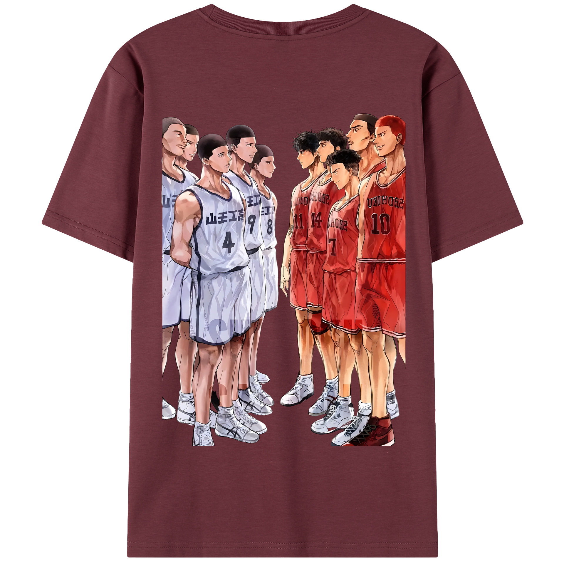 SLAM DUNK／スラムダンク 綿100％半袖Tシャツ（背面プリント）